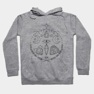 Circle of the Witch - Black Outline Hoodie